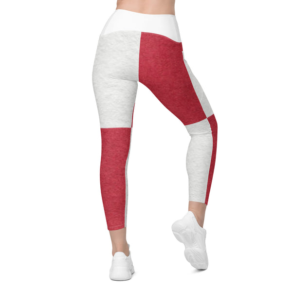 Crossover leggings with pockets