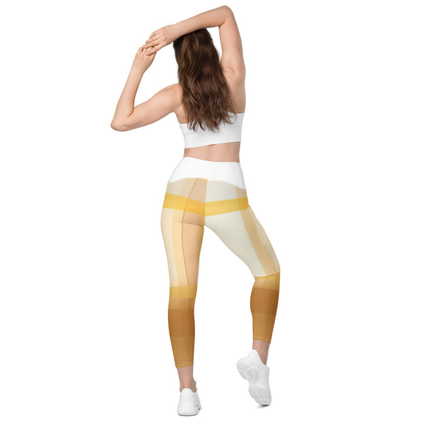 Crossover leggings with pockets