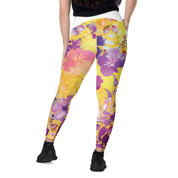 Crossover leggings with pockets