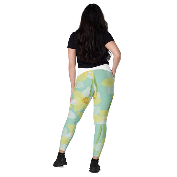 Crossover leggings with pockets