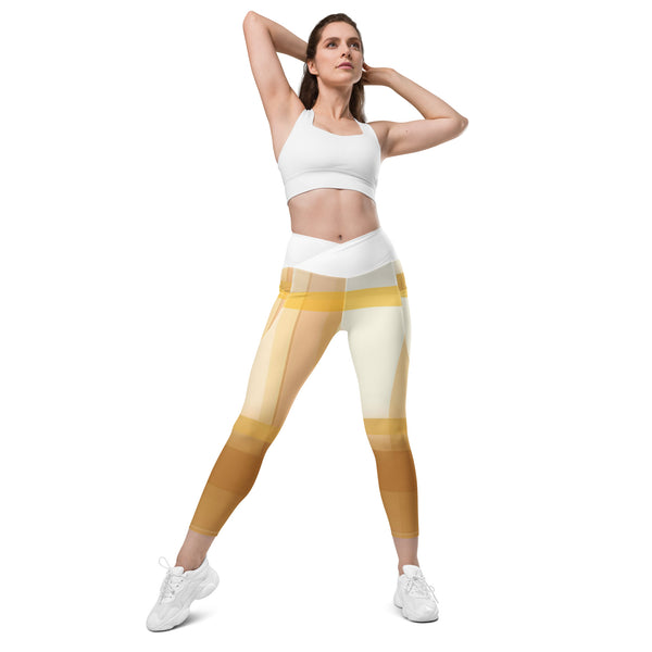Crossover leggings with pockets