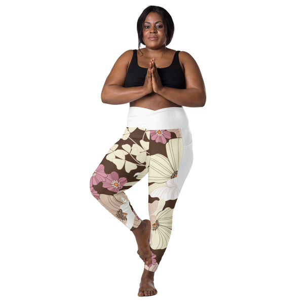 Crossover leggings with pockets