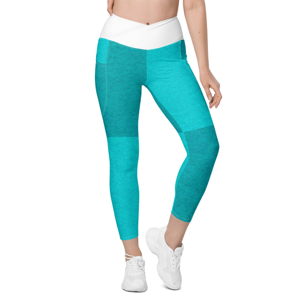 Crossover leggings with pockets