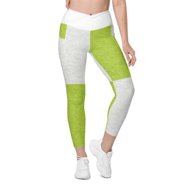 Crossover leggings with pockets