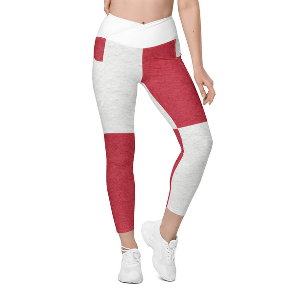Crossover leggings with pockets