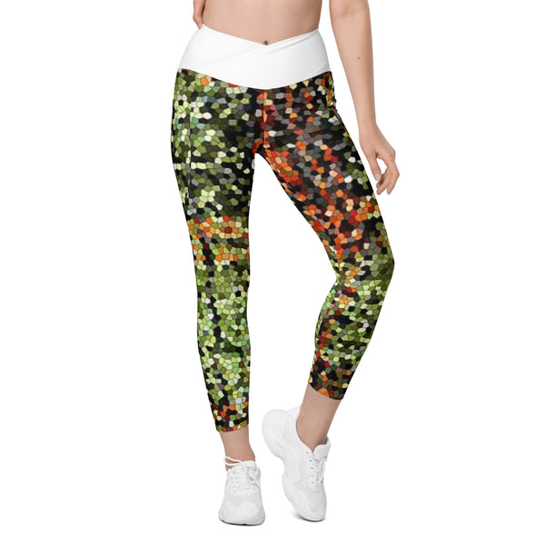 Crossover leggings with pockets