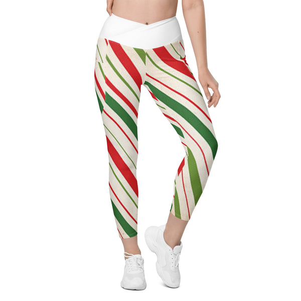 Crossover leggings with pockets