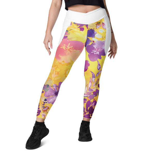 Crossover leggings with pockets