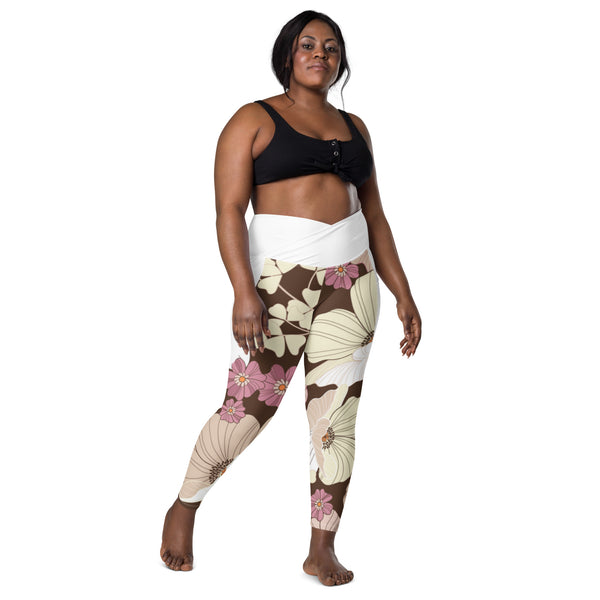 Crossover leggings with pockets
