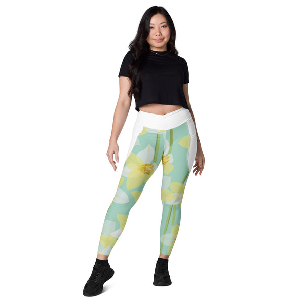 Crossover leggings with pockets