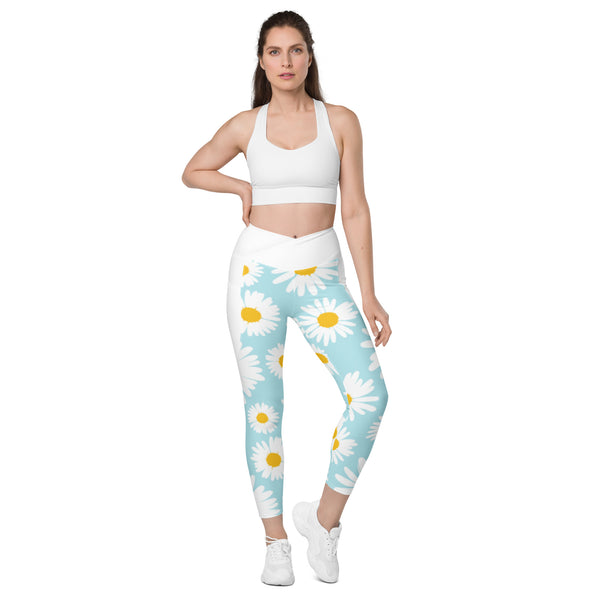 Crossover leggings with pockets