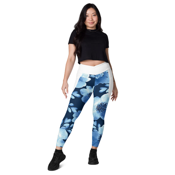 Crossover leggings with pockets