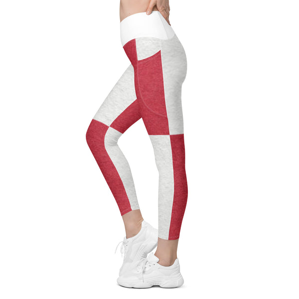 Crossover leggings with pockets