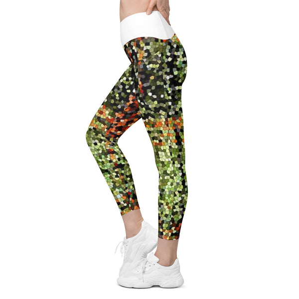 Crossover leggings with pockets