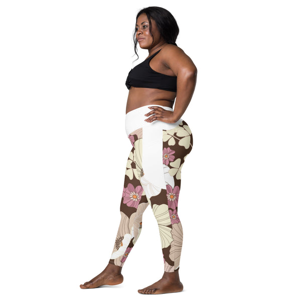 Crossover leggings with pockets