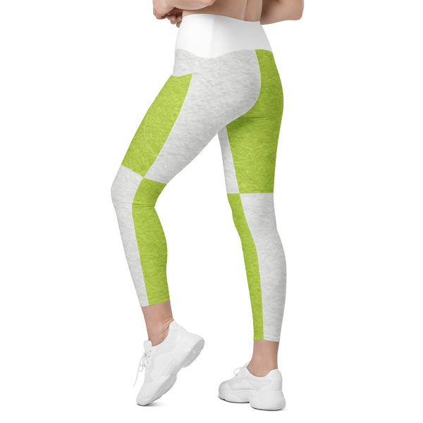 Crossover leggings with pockets