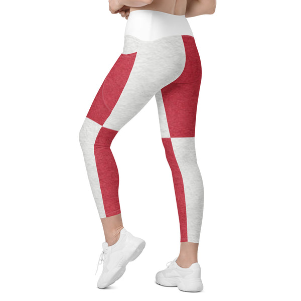 Crossover leggings with pockets