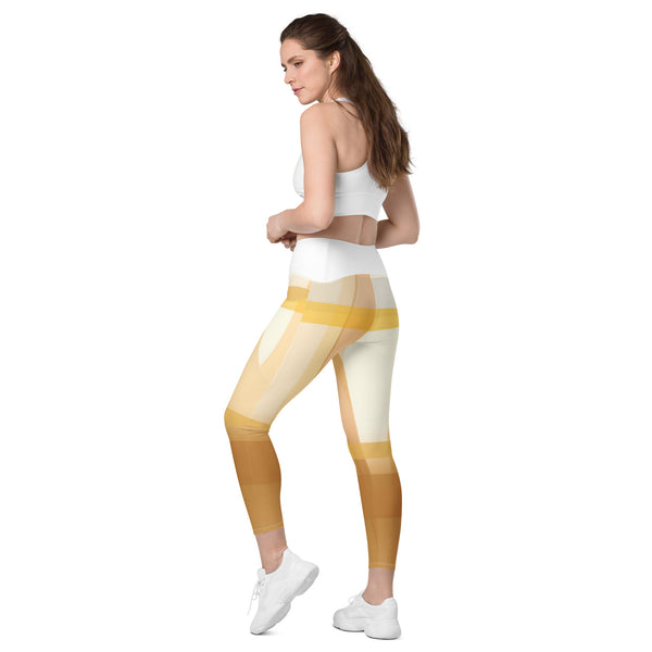 Crossover leggings with pockets