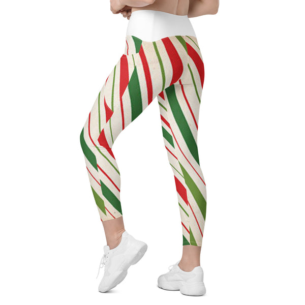 Crossover leggings with pockets