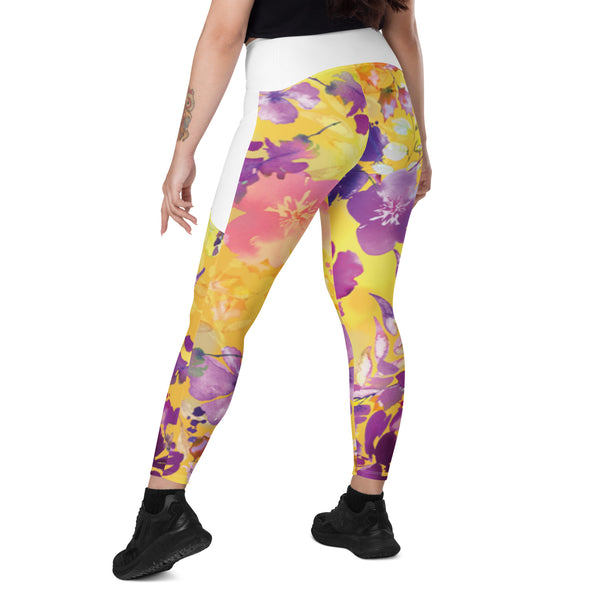 Crossover leggings with pockets