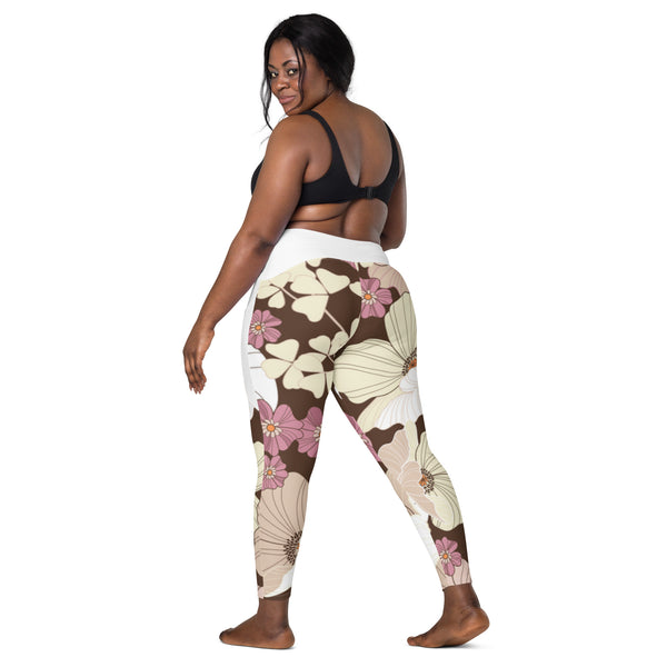 Crossover leggings with pockets