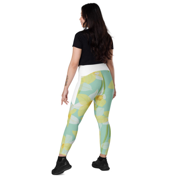 Crossover leggings with pockets