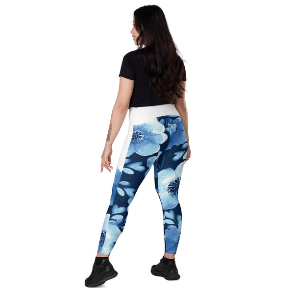 Crossover leggings with pockets
