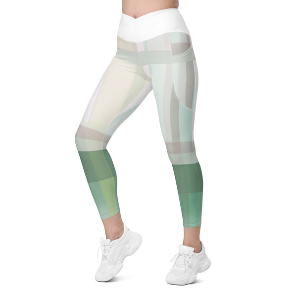 Crossover leggings with pockets