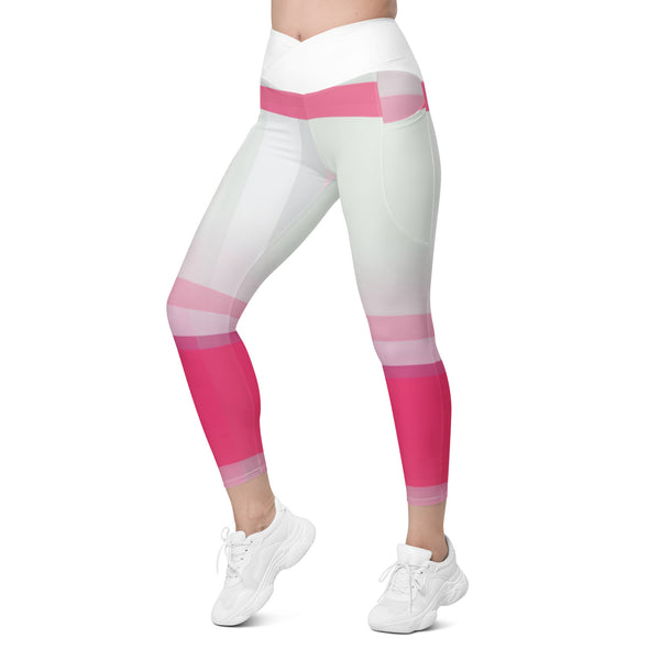 Crossover leggings with pockets