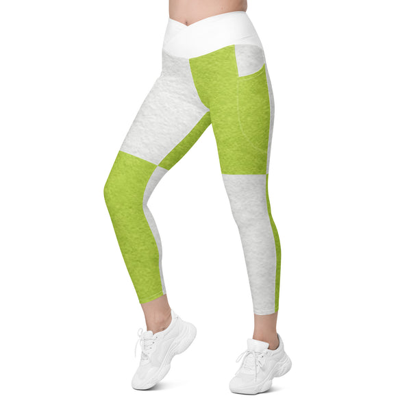 Crossover leggings with pockets