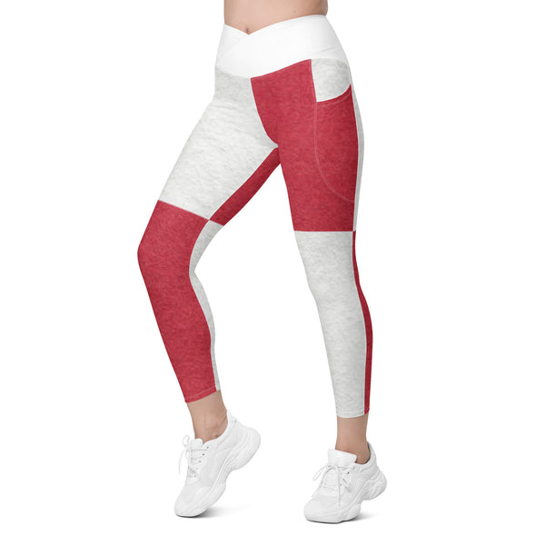 Crossover leggings with pockets