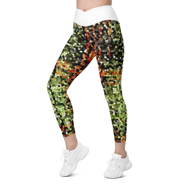Crossover leggings with pockets