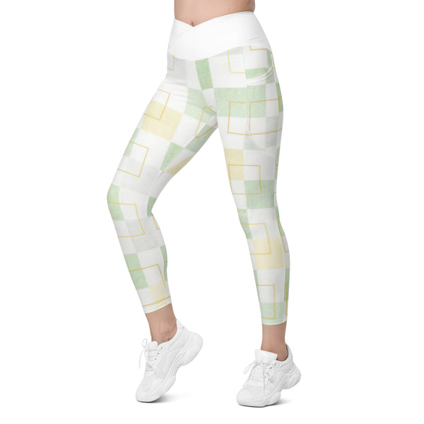 Crossover leggings with pockets