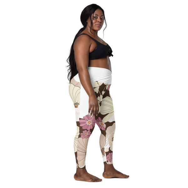 Crossover leggings with pockets