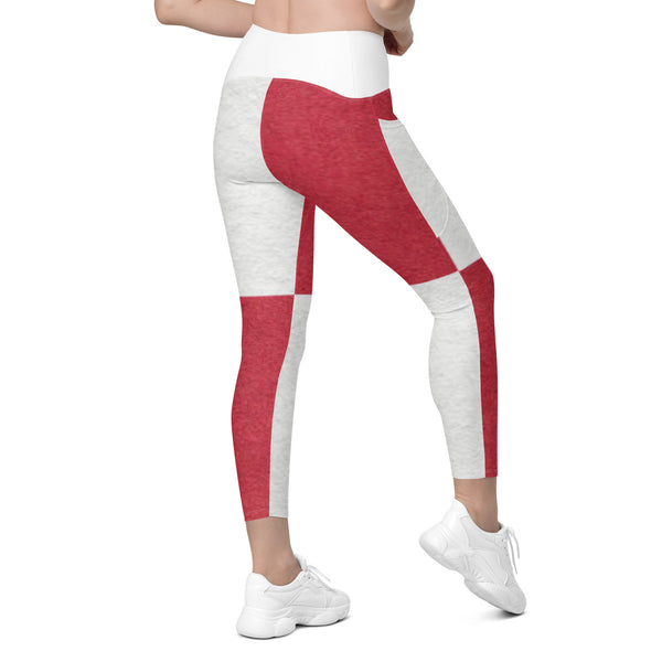 Crossover leggings with pockets