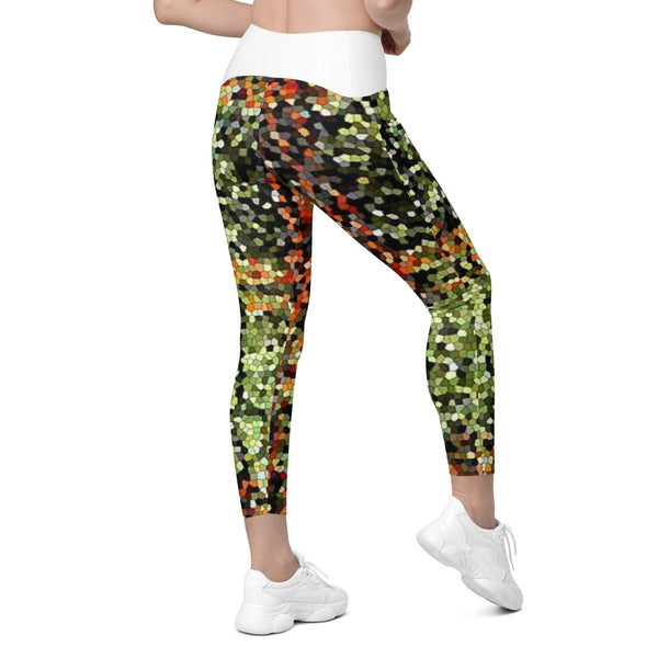 Crossover leggings with pockets