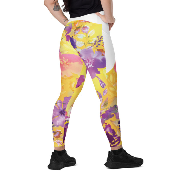 Crossover leggings with pockets