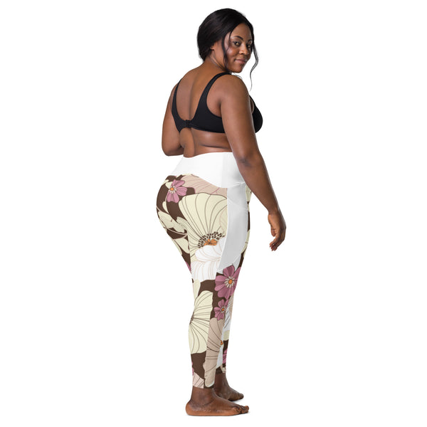 Crossover leggings with pockets
