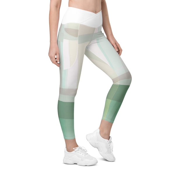 Crossover leggings with pockets