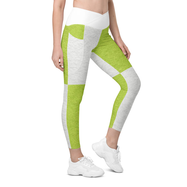 Crossover leggings with pockets