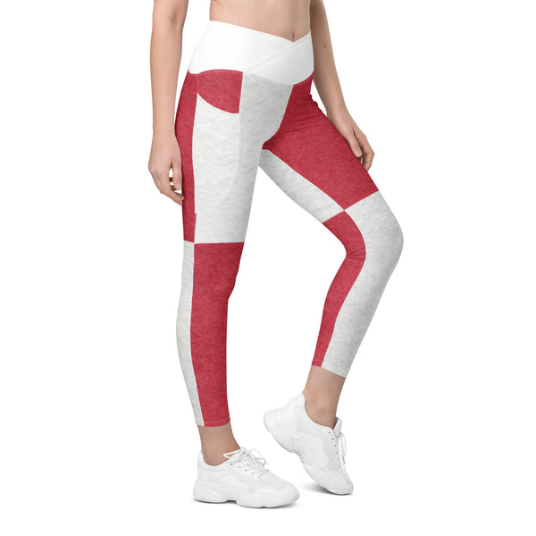 Crossover leggings with pockets