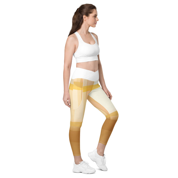 Crossover leggings with pockets