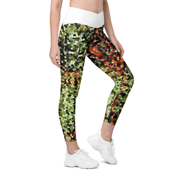 Crossover leggings with pockets