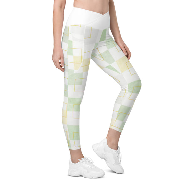 Crossover leggings with pockets
