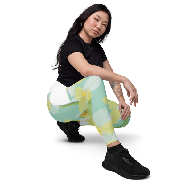 Crossover leggings with pockets