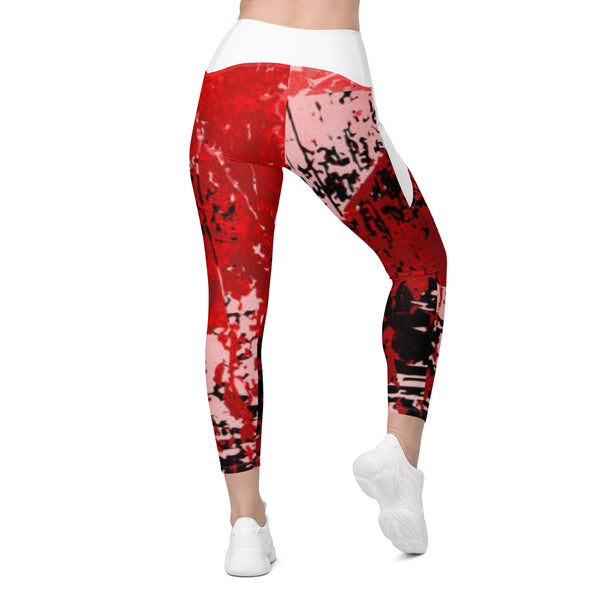 Crossover leggings with pockets