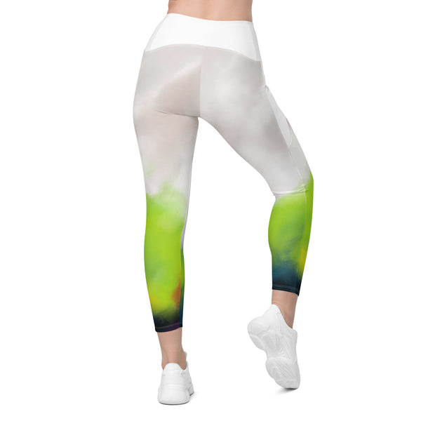 Crossover leggings with pockets