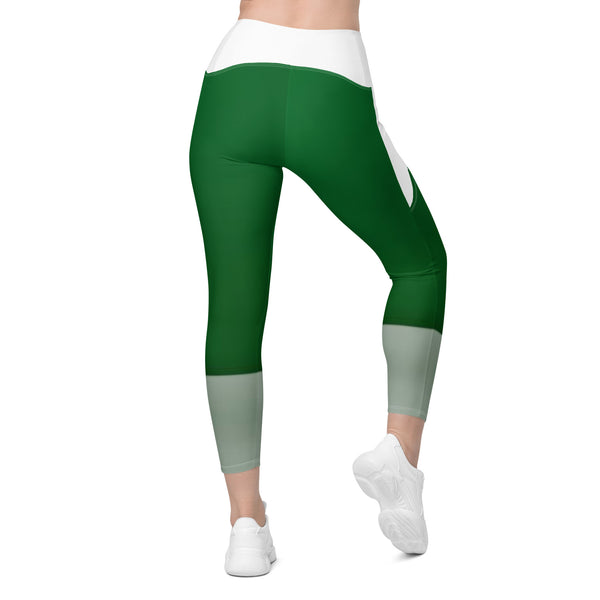 Crossover leggings with pockets