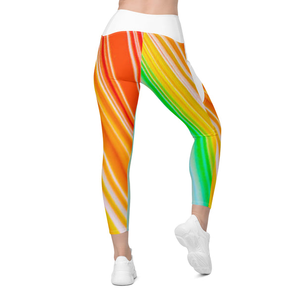 Crossover leggings with pockets