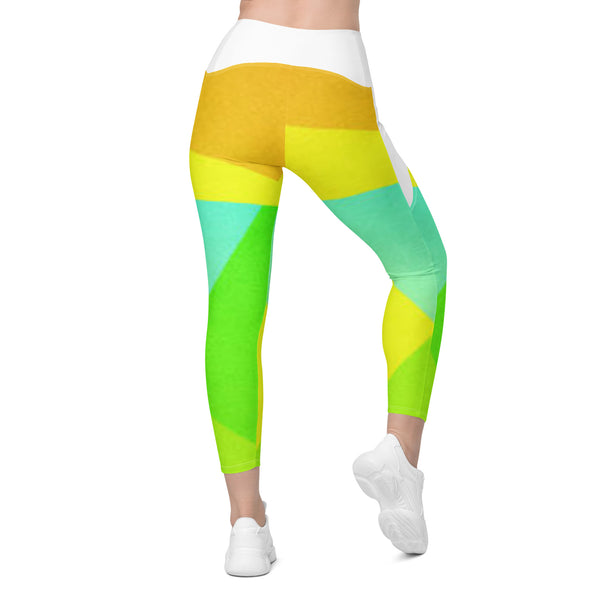 Crossover leggings with pockets